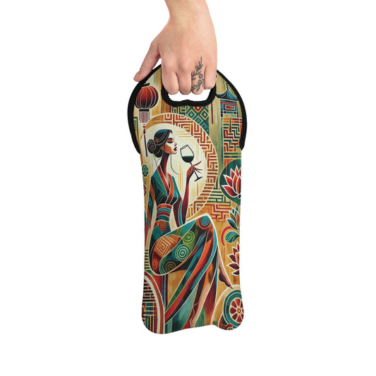 Lotus & Vine Single Wine Tote 3