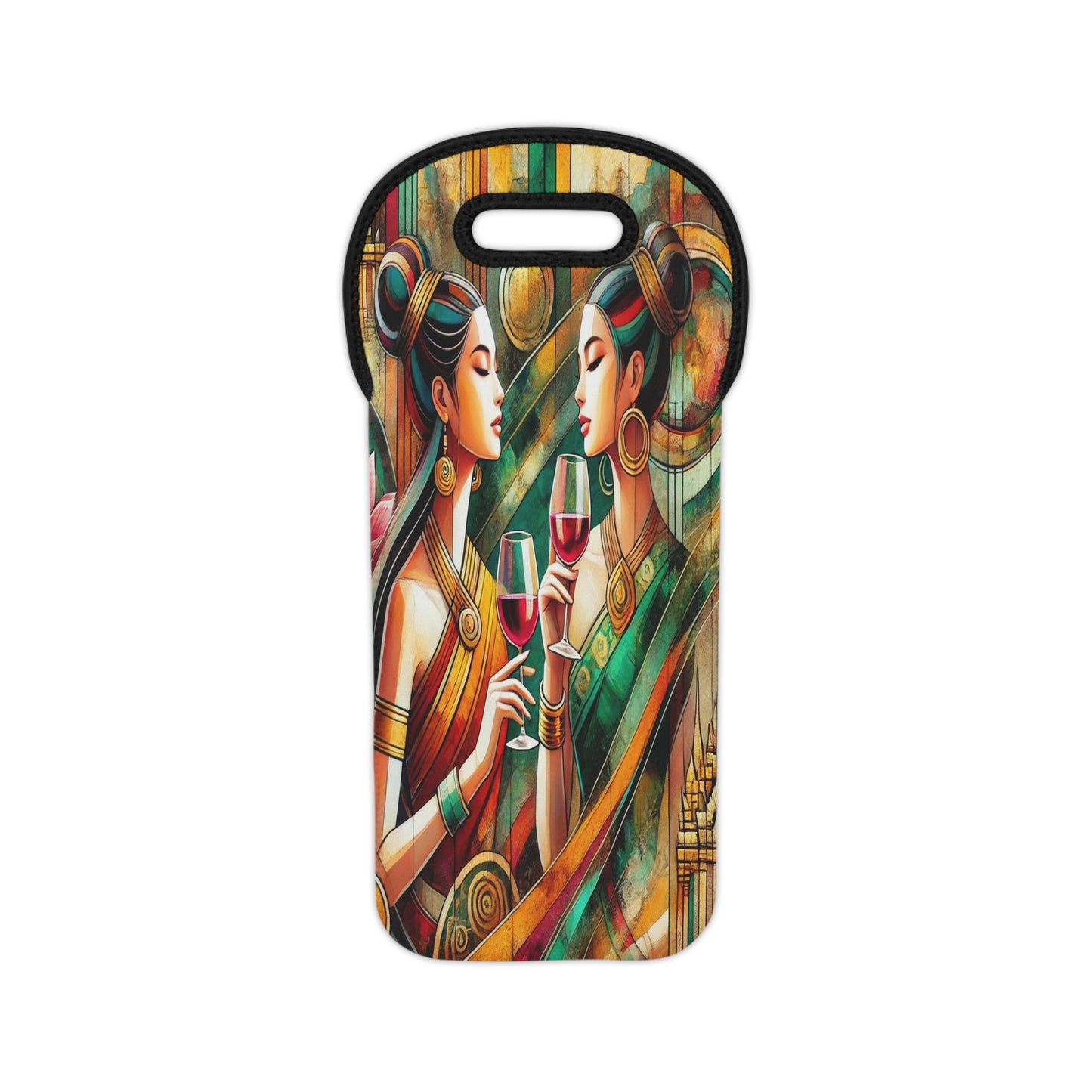 Lotus & Vine Single Wine Tote 1