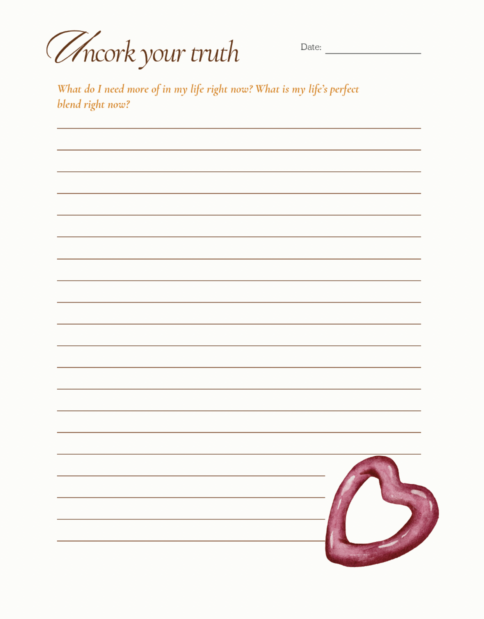 Pour With Intention Self-Reflection Journal